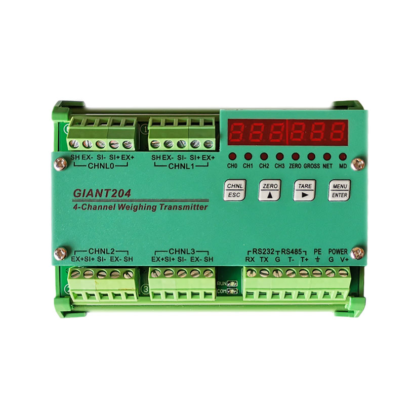 Giant204-4通道称重模块,RS485/RS232,Modbus,重量变送器,称重传感器